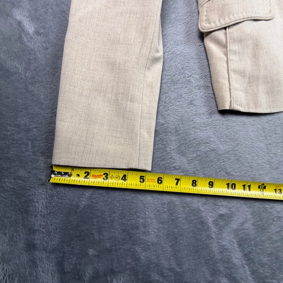 Calvin Klein Blazer Women's 12P Beige Single-Button Notch Stretch Suit Jacket - Picture 16 of 16